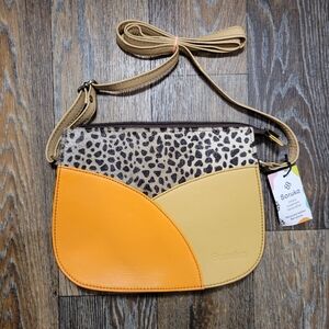 Soruka Colorblock Leather Convertible Crossbody Bag Purse